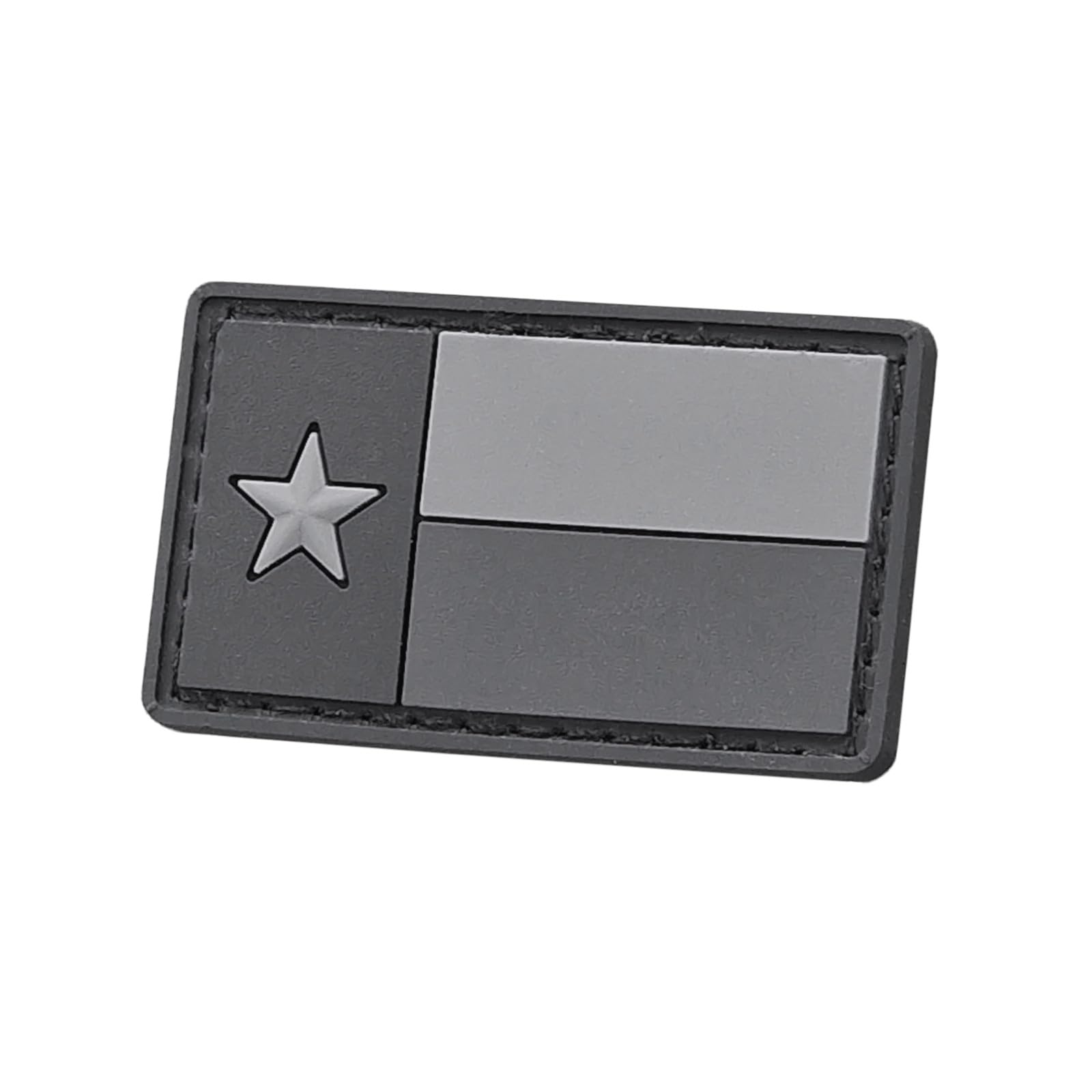Blackout Mini Small 1x1.75 Texas TX Lone Star PVC State Flag Subdued Morale Tactical Rubber Fastener