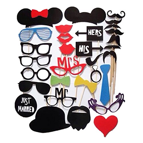 1 set(31pcs) Photograph Props Kit Funny Card Board Photobooth Props By Alimitopia