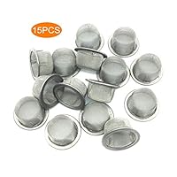 Everydlife Crystal Pipe Screens,15pcs 1/2 inch Diameter Crystal Tobacco Pipes Stainless Steel Mental Filter for Crystal Smoking Pipe