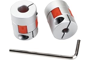 Imdinnogo BCZAMD 3D Printer Leadscrew Part 2PCS Coupler 5x8mm Aluminium Plum Flexible Shaft D20 L25 Connector Motor Flexible Coupling for CNC Machine Servo Stepped Motor 3D Printing Accessories