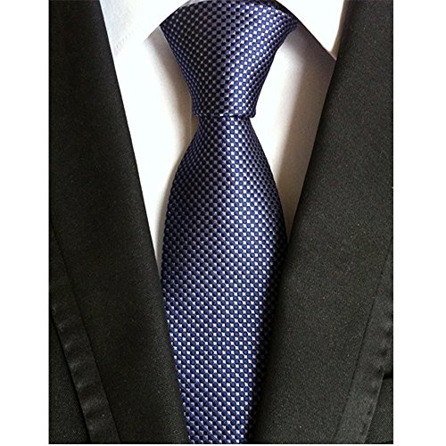 Jeatonge Lot 6 Pcs Mens Ties and 3 Free Tie Clips, Men's Classic Tie Necktie Woven Jacquard Neck Ties Gift box packing (Style 16)