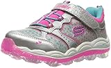 Skechers Kids Girls' Skech-Air Stardust Running Shoe, Stardust Silver, 8 M US Toddler