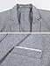 DAVID.ANN Men's Casual Fit One Button Center Vent Blazer Jacket,Grey #3625,Large