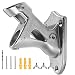 Geek Cheers Stainless Steel Heavy Duty Flag Pole Holder Flag Bracket, 2 Positions for 1" Flag Pole Wall Mount House & Estate Flag Pole Bracket Rust Free Flag Pole Mount Silver primary