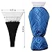 Ice Scraper Mitt For Car Windshield Snow Scrapers with Waterproof Glove Lined of Thick Fleece + Carry Pouch (Blue)