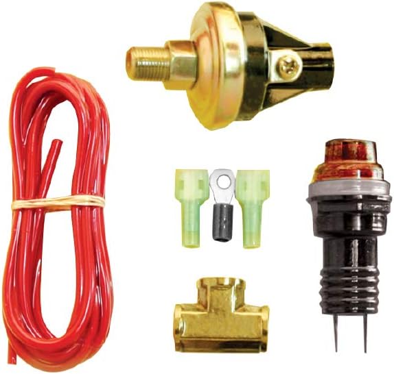 Longacre 40000 Oil Pressure Gauge with Warning Light Kit