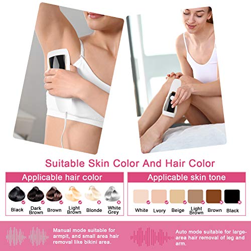 IPL Hair Removal, Easkep System for Women and Men Profesional Painless Permanent Facial Body Home Use Device Treatment Wholebody