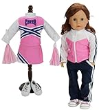 18 Inch Doll Cheerleader Sports 5 Pc. Set. Doll Clothing Fits 18 Inch American Girl Doll