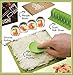 Roll Model Sushi Sushi Making Kit - Silicone Mat, Rice Paddle, Cutting Mold, Recipe Book (7x7 Inch, Green, Solid, Dishwasher Safe, Sushi Making Plate)