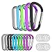 15PCS Carabiner Caribeaner Clip,5 X 3 Large + 10 X 2.4 Small with 15PCS Keyrings Aluminum Hook Bulk Pack for Keychain Home RV Outdoor Backpack(Not for Heavy Duty Climbing) …