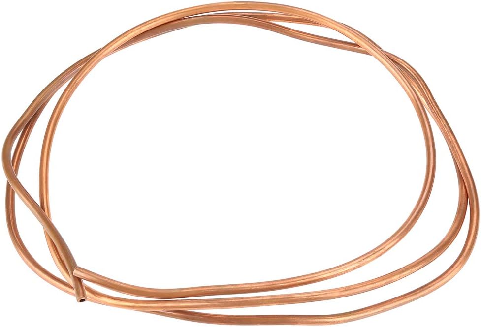 Copper Tube,Samfox T2 Soft Copper Coil Tube Pipe ID 4mm OD 5mm Thickness 0.5mm for Refrigeration Plumbing 2m