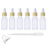6Pcs 20ml Empty Refillable Translucent Frosted