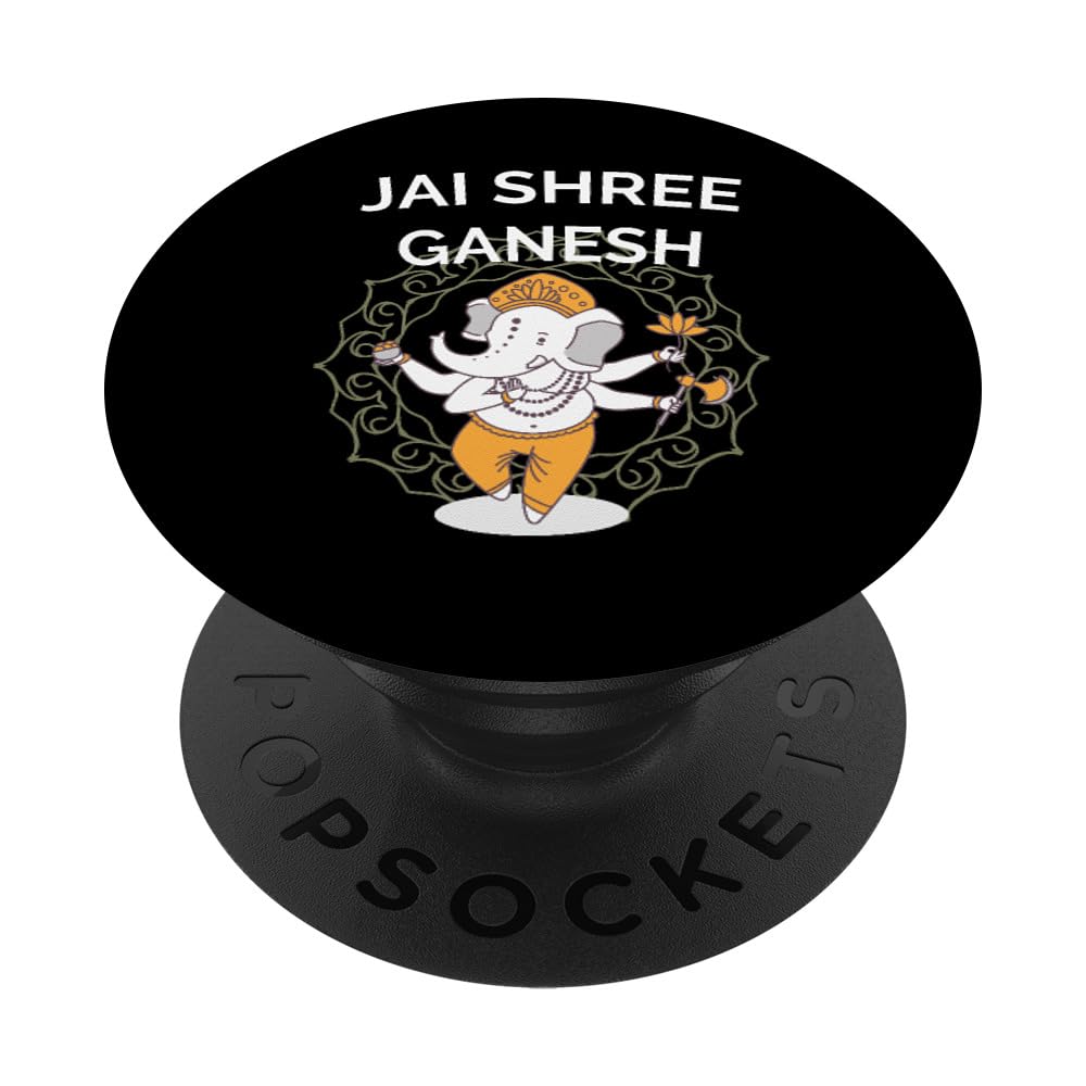 Sacred Jai Shree Ganesh Hindu Festival Celebration PopSockets Adhesive PopGrip