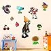 Fangeplus(TM DIY Removable Plants vs . Zombies Sunflower Snow Pea Cherry Bombs Art Mural Vinyl Waterproof Wall Stickers Kids Room Decor Nursery Decal Sticker Wallpaper 23.6''X11.8''
