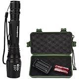 Led Flashlight 1000 Lumens Tactical Flashlights Rechargeable Led Torch with Lanyard 5 Modes Water Resistant Large Torches Light For Cycling Hiking Camping Hunting Backpacking Fishing Emergency