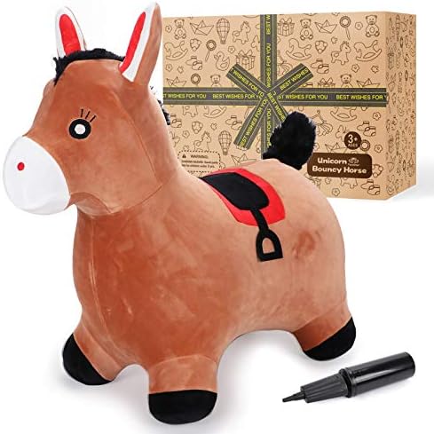 Tacobear Animal Ne Ballon Sauteur Cheval Gonflable Sauteurse Jouet Avec Pompe Manuelle Jeu Interieur Et Exterieur Cadeau Pour Enfant Fille Garon 2 3 4 5 6 7 Ans
