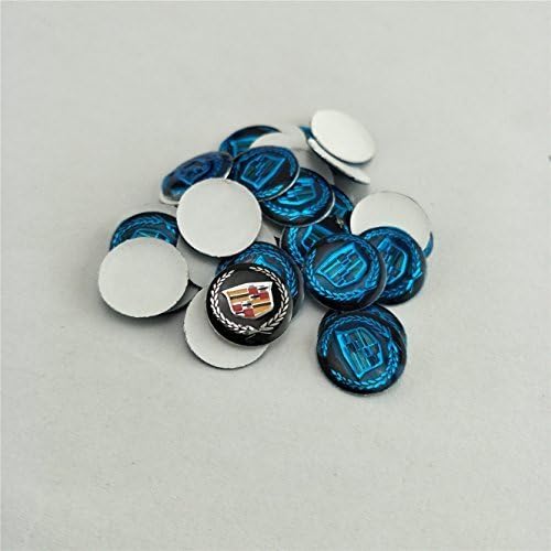 Luck16888 2PCS 14MM Cadillac Remote Flip Key Fob Case Logo Badge Sticker Emble