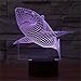 Unitake Illusion Table Desk Lamp 7 Colors LED for Home Bedroom Decoration Kids Birthday Gifts Shark