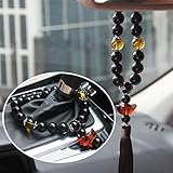Silence Shopping Automobile Gear Beads Car Hanging Decor Ornament Decoration Rearview Mirror Glass Peace Pendant