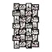 Adeco 28-Opening Black Wood Basket-Weave Design Wall Hanging Collage Photo Frame, 4 by 6