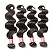 Donmily 10A Brazilian Virgin Hair 3 Bundles of Body Wave 100% Unprocessed Remy Human Hair Natural Color 95-100g/pc (16 18 20inch)