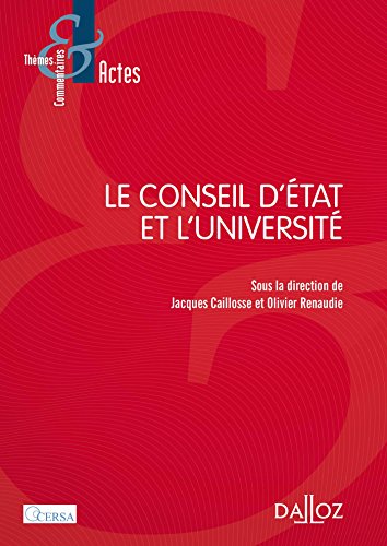 Le  Conseil d'état et l'université