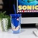 JUST FUNKY The Hedgehog Carnival Cup | 16oz Blue Plastic Travel Container | Featuring a Winking Sonic the Hedgehog | Officially Licensed