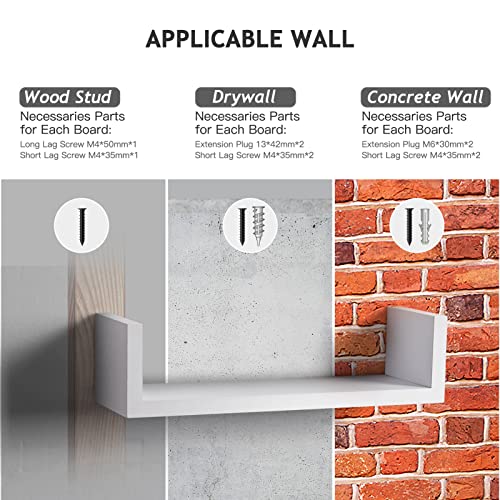 AMADA HOMEFURNISHING Floating Shelves Wall Mounted, Wall Shelf for