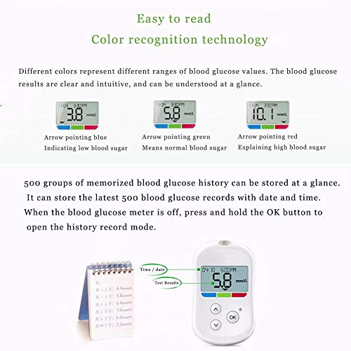 DZWJ-Diabetes-Blood-Sugar-Kit-Glucose-Meter-Home-Use-Bluetooth-Diabetes-Care-Easy-To-Observe-Blood-Glucose-Range-Color-Bar-mmolL
