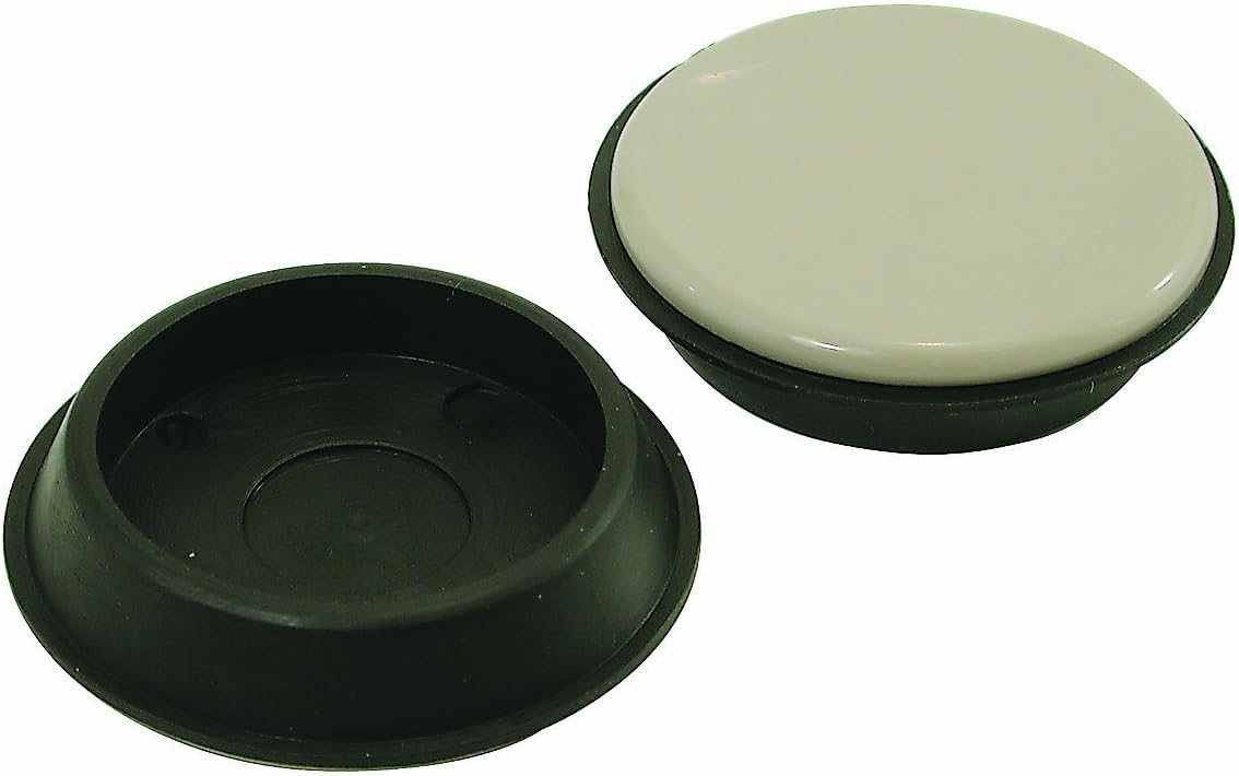 Shepherd Hardware 9221 1-3/4-Inch Reusable, Round, Slide Glide Furniture Cups, 4-Pack,Black
