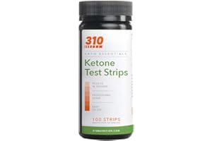 Ketone Testing Strips by 310 Nutrition (100 Strips) - Test Ketosis Levels During Low Carb Keto Diet - Accurate Urine Test for Ketogenic Measurement