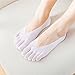 HONOW Women's No Show Toe Socks Invisible Liner Summer Casual (Pack of 5)