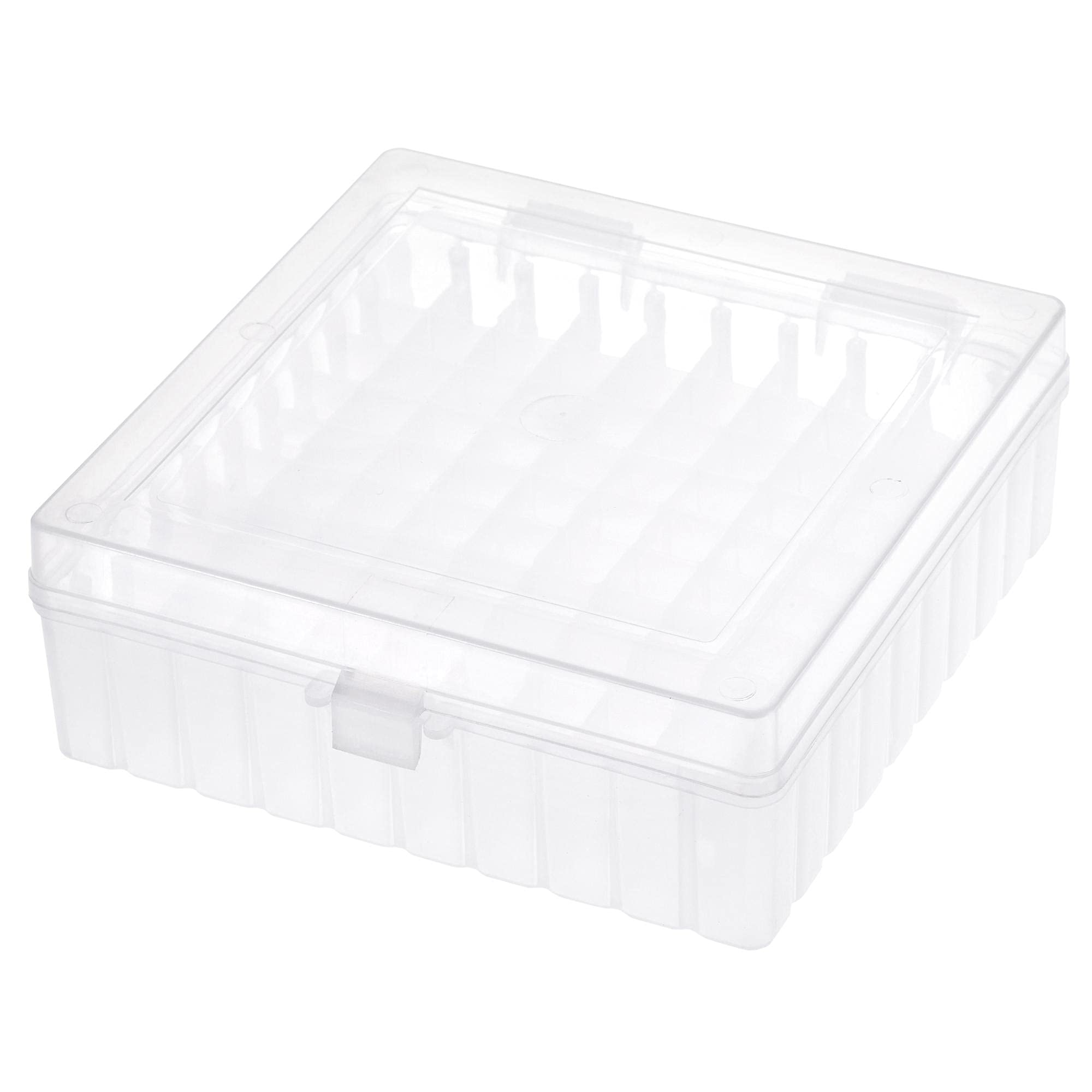 Photo 1 of uxcell Centrifuge Tube Freezer Storage Box 100 Places Waterproof Polypropylene Lockable Cryogenic Holder Rack for 1.5/1.8/2ml Microcentrifuge Tubes Vials Samples, White