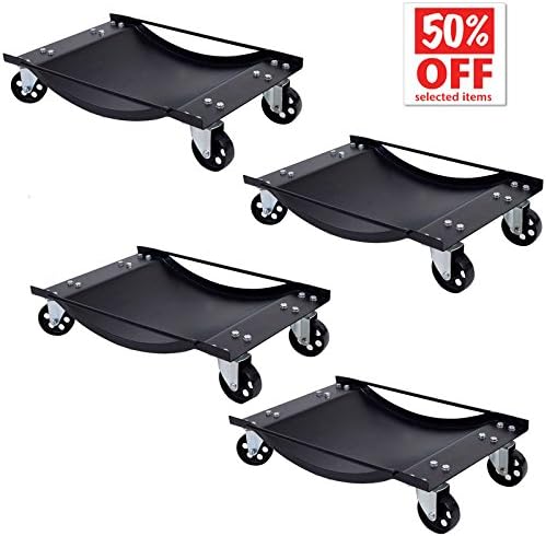 4 X 3" Set Tire Wheel Dollies Dolly Vehicle Car Auto Repair Moving Diamond 4 PCS