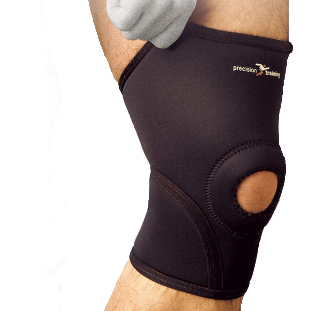 Precision Training Neoprene Knee Free Support - Black/Red, Large
