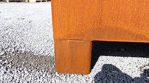 gruenwaren jakubik Cortenstahl Pflanzkübel 70x70x60 Rostkübel Rost Stahl Kübel Blumenkübel XXL – Bild 5