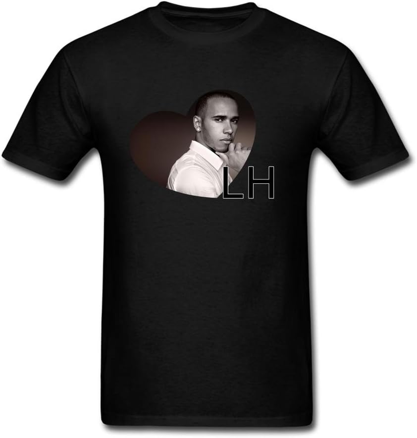 VEBLEN Men's Lewis Hamilton F1 Design Cotton T Shirt