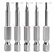 MMdex 5 Pieces in One Set Magnetic Triangle Head Screwdriver Bits S2 Steel 1/4 Hex Shank 50mm
