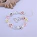 NYKKOLA Hot Fashion Beautiful Colorful Mosaic Crystal 925 Silver Bracelet