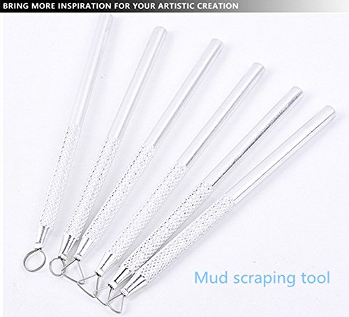 Clay Carving Tool, BeeSpring Clay Sculpting Tools Craft Art Tools Pottery Clay Soap Carvers Modelling Carving Tool Hand Tool Set of 6