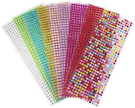 SuZhi Multicolor Self-Adhesive Rhinestone Sticker Sheet 9 Sheets (Multi)
