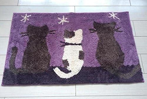 100% Polyester Micro fiber bath mat for bathroom home (1pc, purple color)