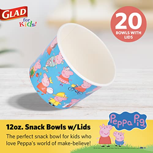 Glad for Kids 12 oz Peppa Pig I Can Be Anything Paper Snack Bowls with