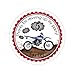 Personalized Customized Birthday Party Favor Thank You Stickers - Dirt Bike - Round Labels - Choose Your Size