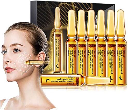 Nicotinamide Corrective Facial Serum for Dark Spot Corrector Remover, SuperThinker Hyaluronic Acid Face Essence for Moisturizing and Smoothes Away Wrinkles (7PCS/Pack Nightime)