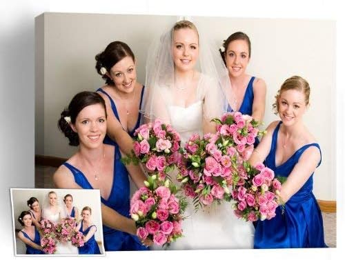 Your Image Turn Into Canvas Art Print, Photo to Canvas, Custom Canvas Prints, Personalized Canvas Pictures for Wall for Bedroom, Office and living room with frame (12" x 16")