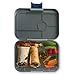 YUMBOX TAPAS Larger Size (Flat Iron Gray) Leakproof Bento lunch box with 4 compartment NYC illustrated removable food tray for Adults, Teens & Pre-teens