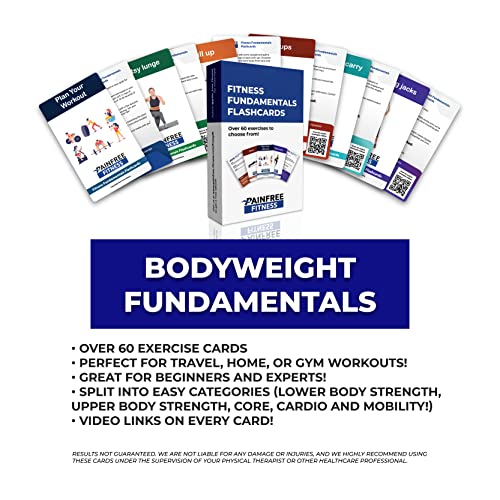 (65+ Cards) Fitness Fundamentals Flashcards PainFree Fitness, 3x5 in