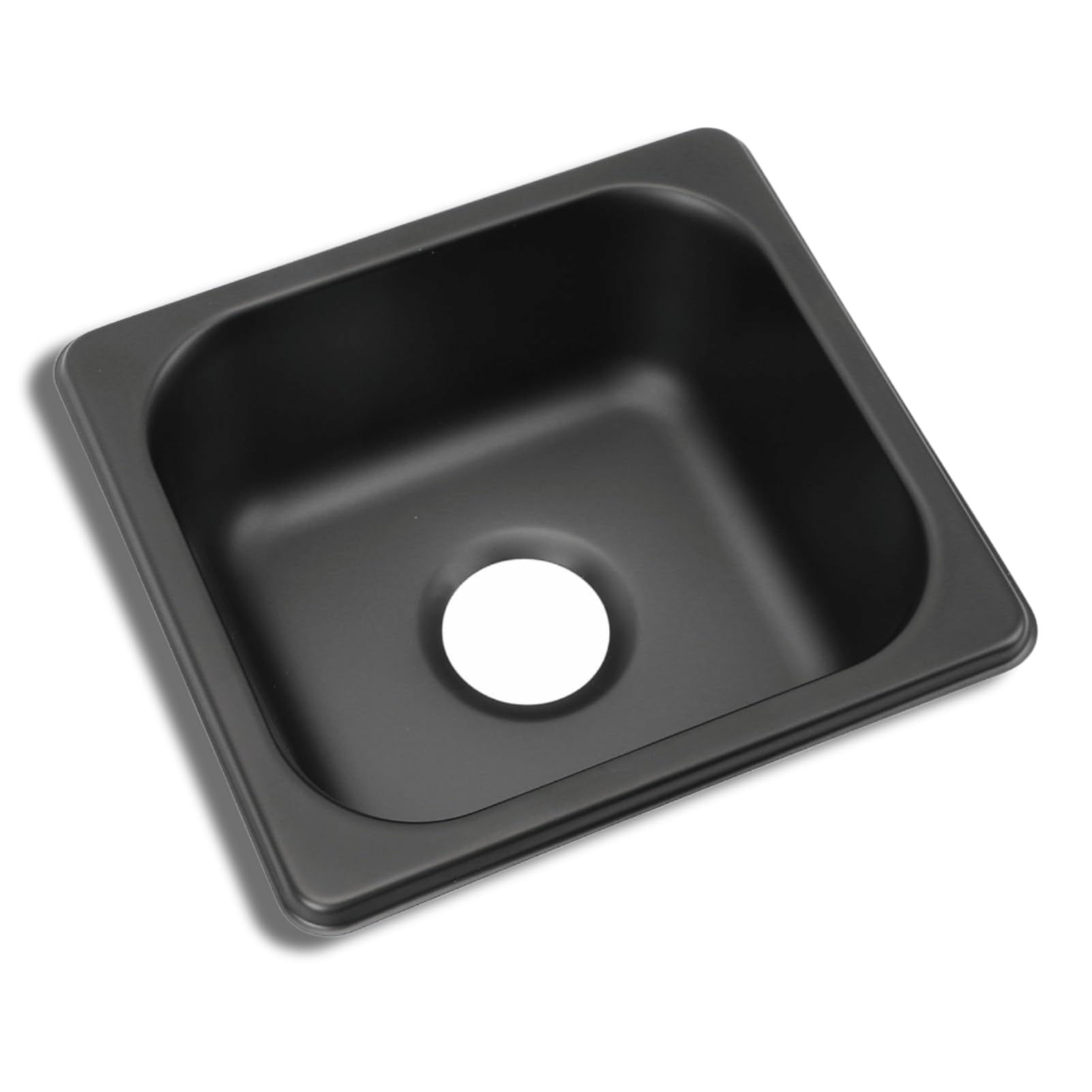 175 * 160 * 70mm Drop in Black Bar Sink, Kitchen Sink Stainless Steel Square Small Workstation Kitchen, Single Bowl for Laundry Bar Prep RV Yard