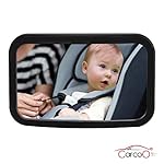 Baby Car Mirror by CarCoo - baby back seat mirror rear facing, best car seat convex mirror for baby view